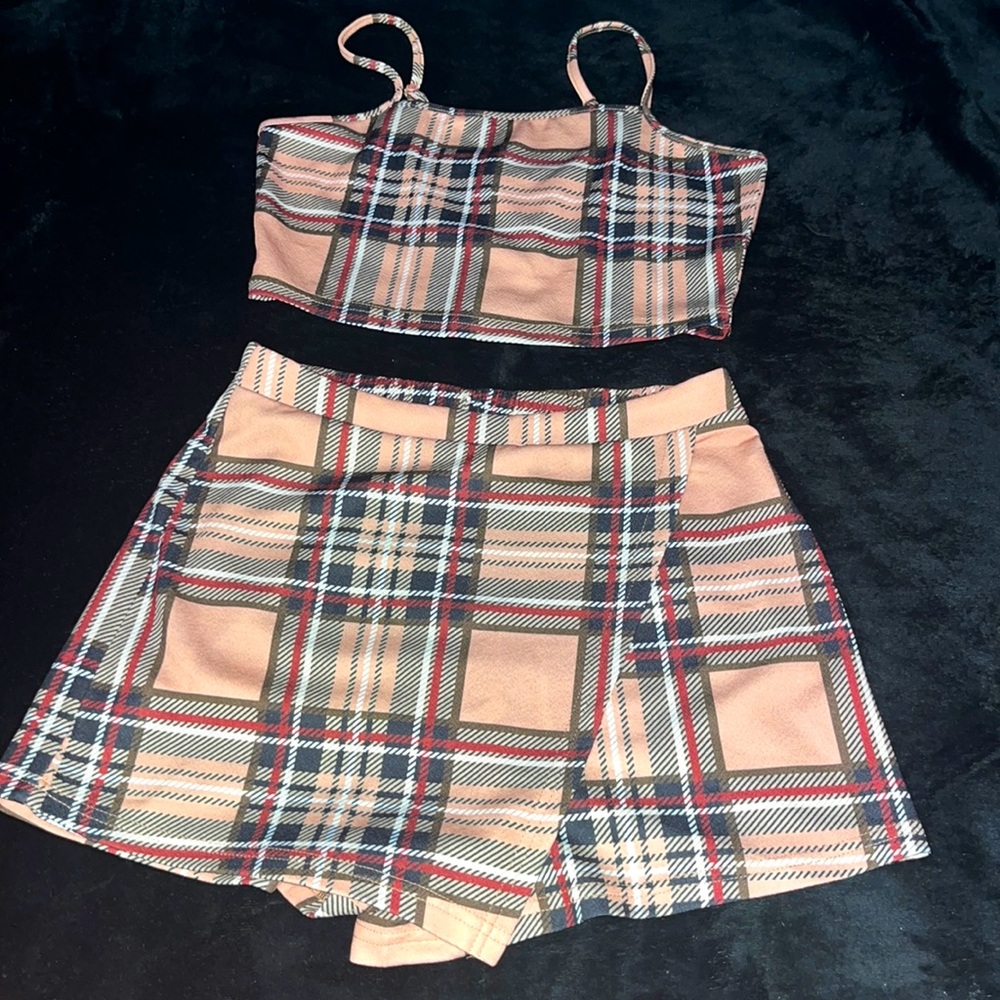 Plaid Two Piece